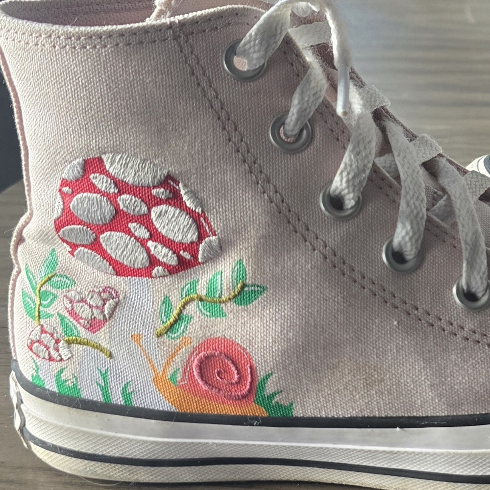 Floral High-Top Sneakers